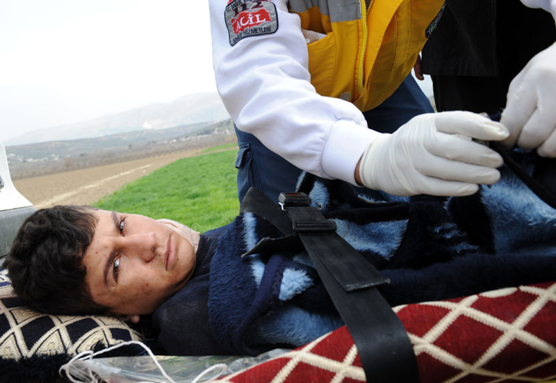 injured Syrian