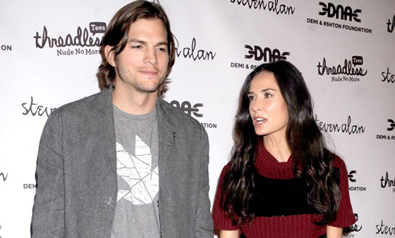 Ashton Kutcher and Demi Moore
