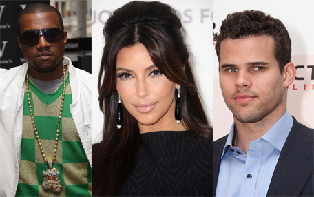 Kanye West, Kim Kardashian and Kris Humphries