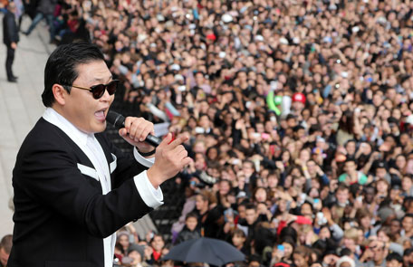 Psy performs "Gangnam Style"