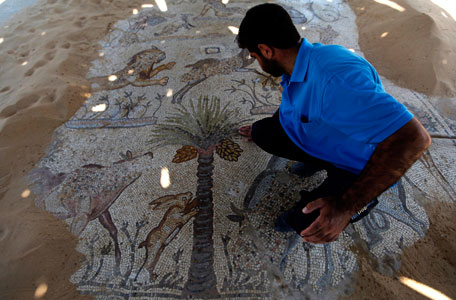 mosaic at St. Hilarion’s monastery