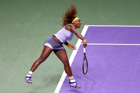 Serena Williams at WTA Championships 2013 — Nike outfit