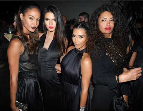 princess polly baby blue dress Kim Kardashian In Jean Paul Gaultier Celebrating Her 40th Birthday