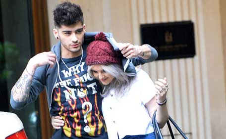 Zayn Malik with his girlfriend Perrie Edwards