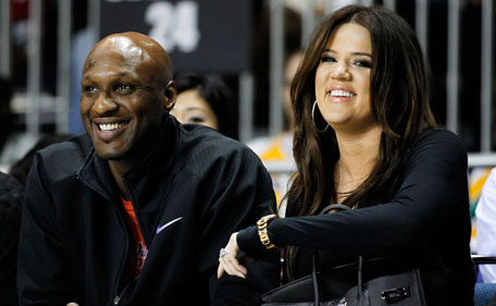 Lamar Odom and his wife television personality Khloe Kardashian