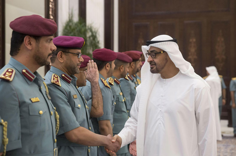 Mohamed with Armed forces (Wam)