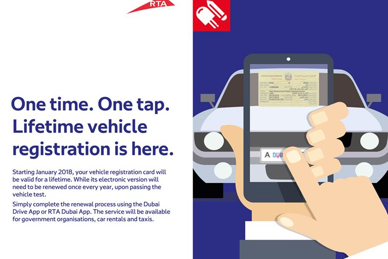 RTA issues lifetime electronic vehicle registration card - Emirates 24|7