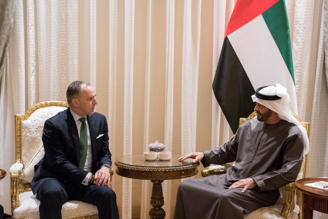 Mohamed bin Zayed receives UK National Security Adviser