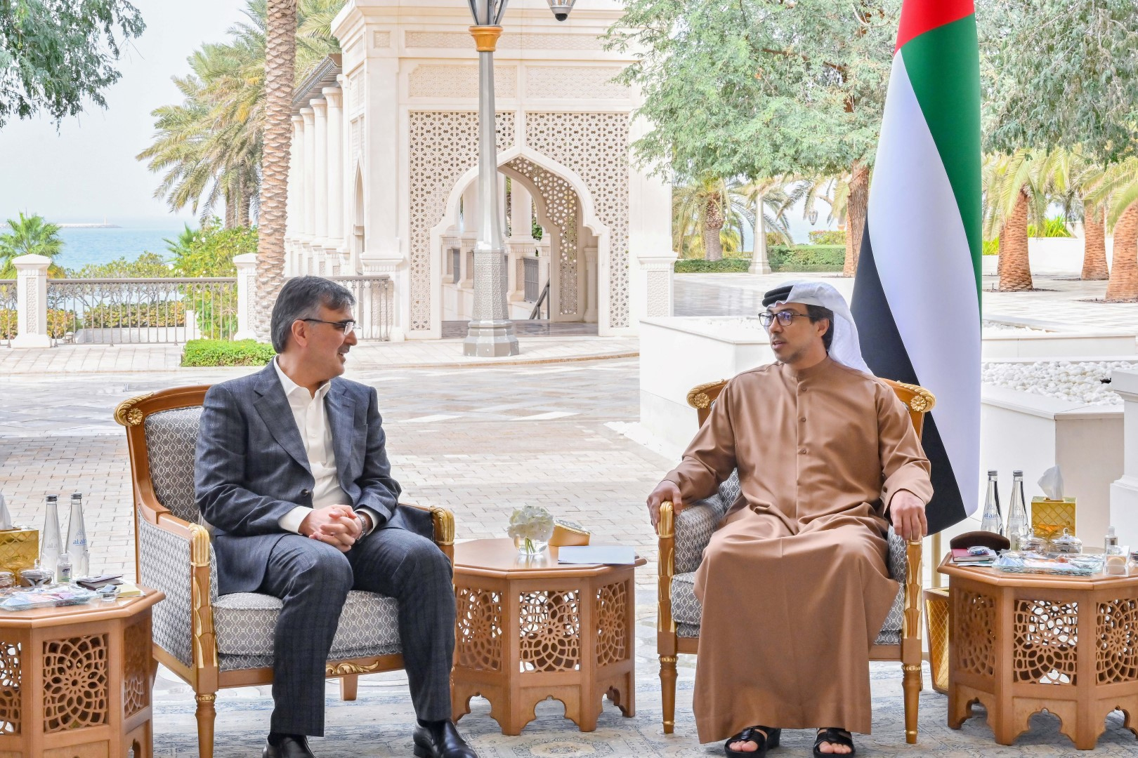 Mansour bin Zayed receives Governor of Central Bank of Iran