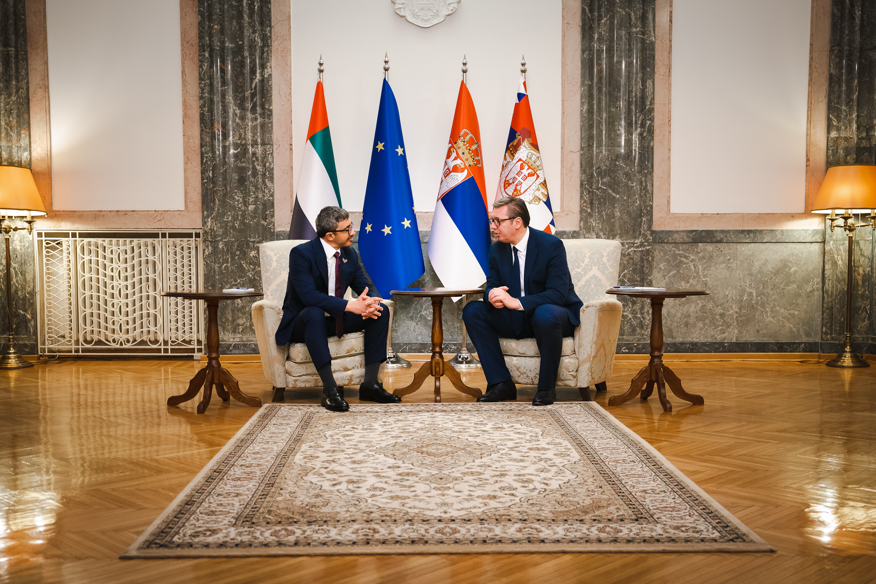President of Serbia receives Abdullah bin Zayed