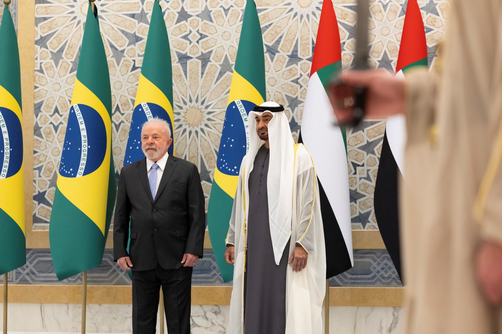 UAE President receives President Lula of Brazil at official reception ceremony
