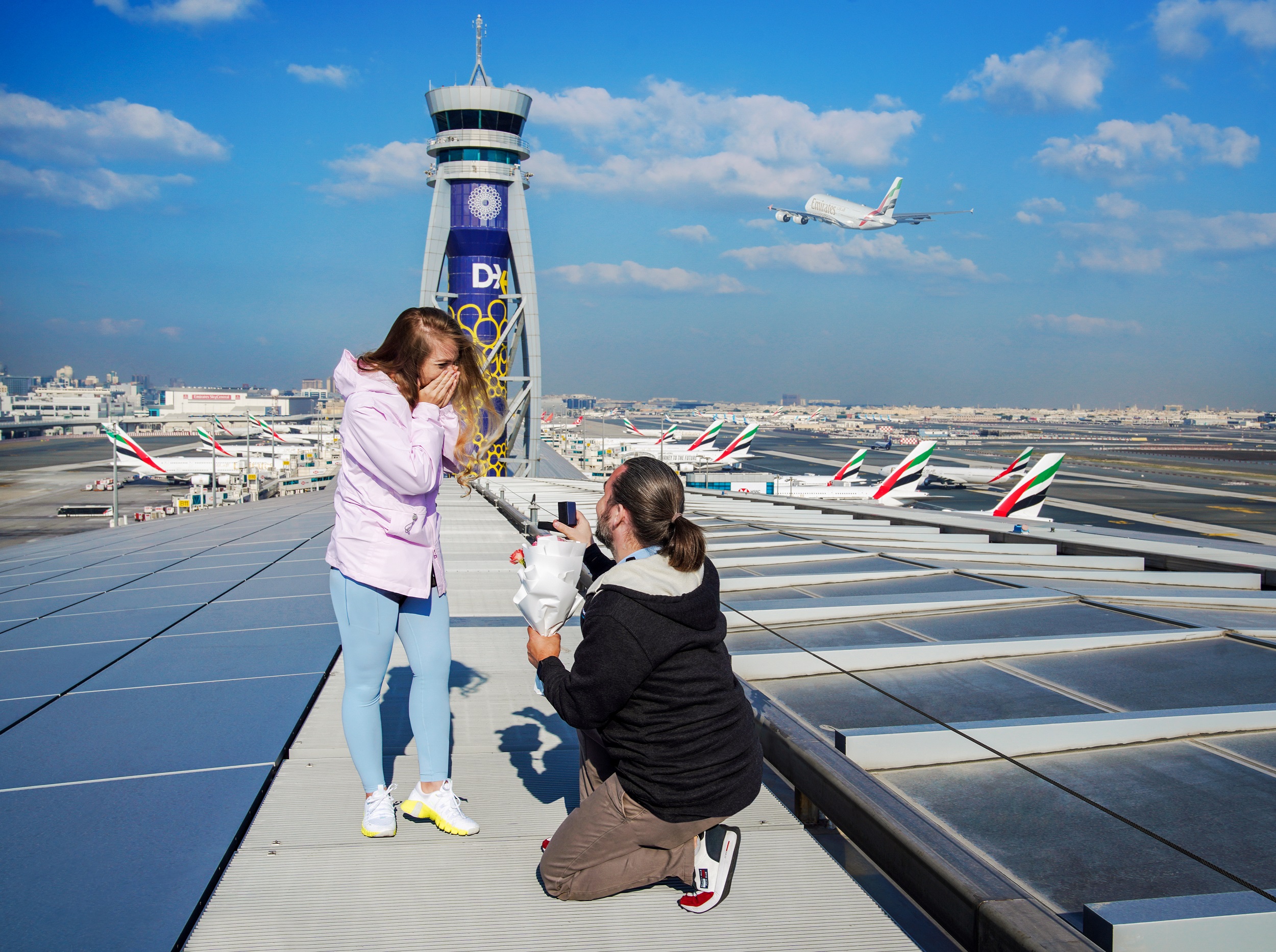 Dubai International Airport (DXB) witnesses the first marriage proposal on the roof of an airport in