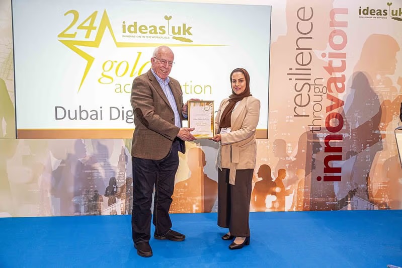 Digital Dubai receives the Certificate of Excellence in Ideas and Innovation Management from the Bri