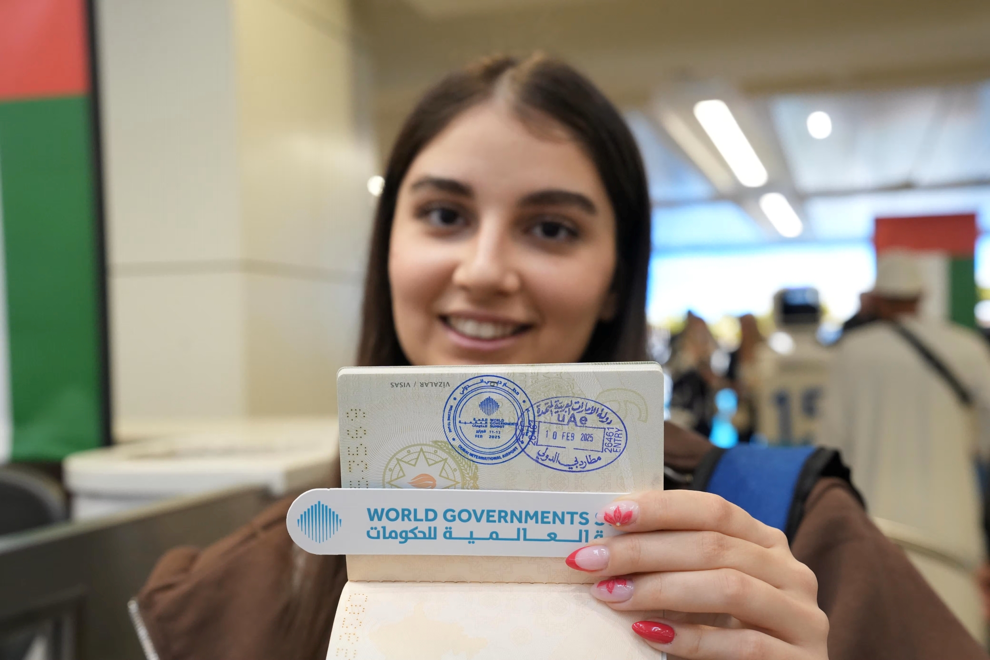 GDRFA Dubai welcomes UAE visitors with the World Government Summit Stamp in Support of the Event and